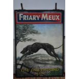 'The Greyhound, Ash' (Hampshire) a vintage double sided hand-painted pub sign