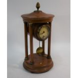 A French walnut portico clock