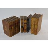 A selection of leather-bound volumes relating to history
