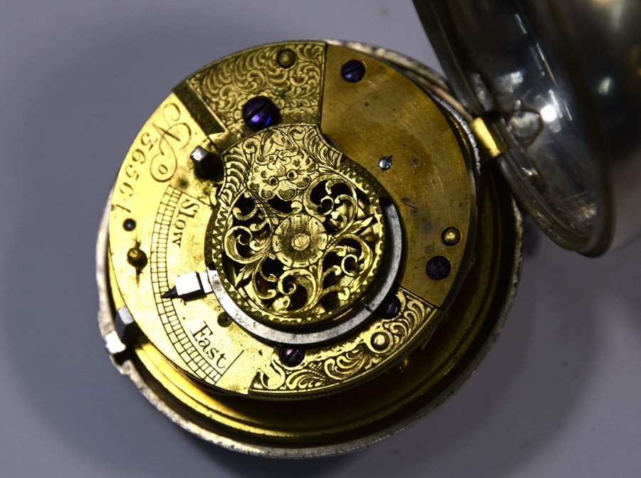 Victorian silver pair-cased pocket watch - Image 3 of 4