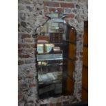 A vintage Finnish wall mirror, the elements bevel edged throughout