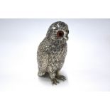 Novelty silver plate 'owl' caster