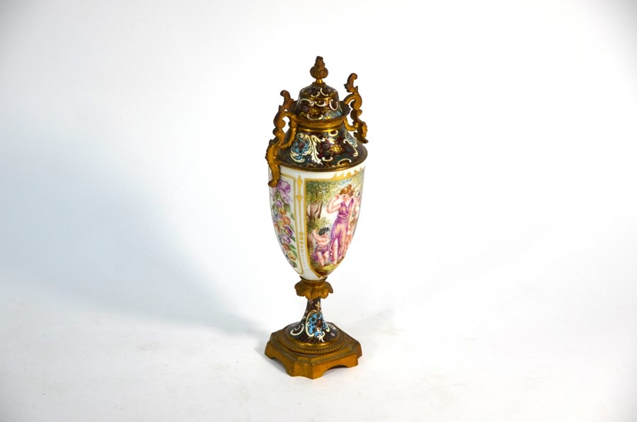 A 19th century Italian Capodimonte urn