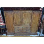 A Victorian mahogany breakfront wardrobe