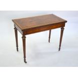 A Louis XVI style ormolu mounted walnut/kingwood card table
