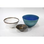 Three various studio porcelain bowls