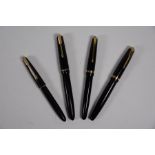 Three vintage Parker fountain pens