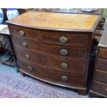 A 19th century rosewood cross banded mahogany chest of drawers