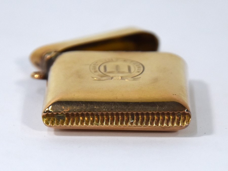 A 9ct yellow gold rectangular vesta case - Image 4 of 5