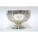 Edwardian silver rose bowl