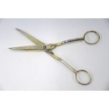 Pair of George III silver gilt scissors