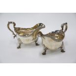 Pair of William IV Silver Sauce Boats
