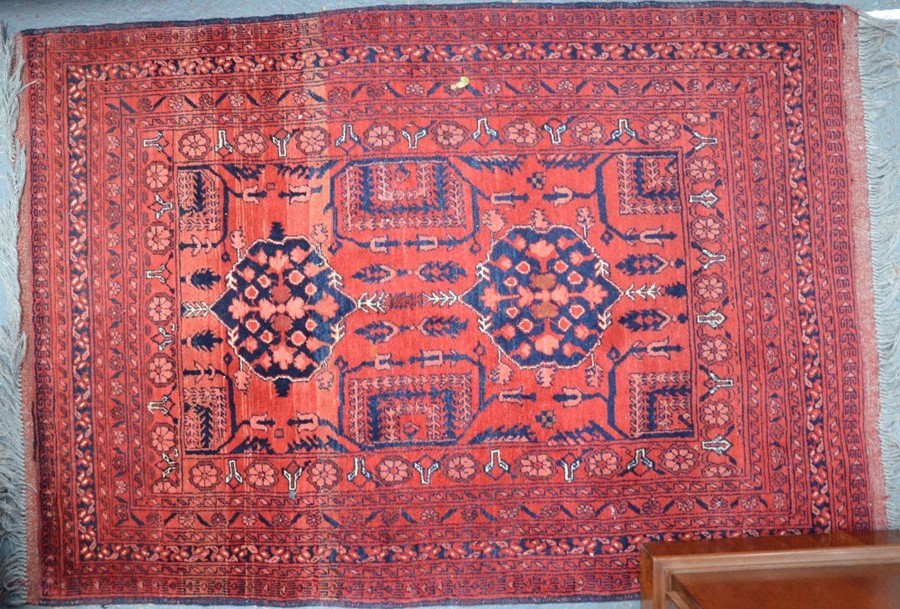 An old Afghan carpet - Image 3 of 4