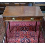 An 18th century mahogany single drawer side table