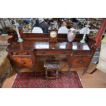 George III mahogany inverted breakfront sideboard