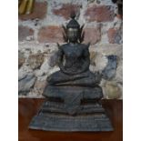 A 19th century Thai Rattanakosin period bronze buddha