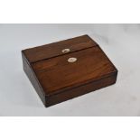 A Victorian rosewood writing slope