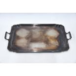 Heavy quality silver tray in the Art Deco manner