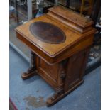 Victorian walnut davenport