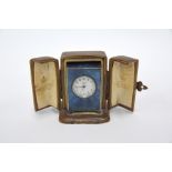 Asprey retailed enamel miniature travel clock