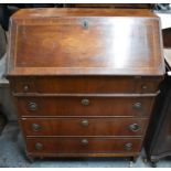 A continental mahogany bureau