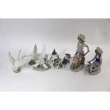 Five boxed Lladro figures