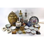 A box of 19th century and later Chinese and Japanese ceramics