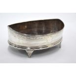 Oval silver bowl