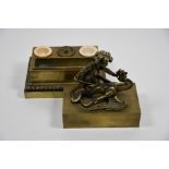A 19th century Continental inkstand/paperweight