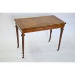 A Louis XVI style ormolu mounted walnut/kingwood side table