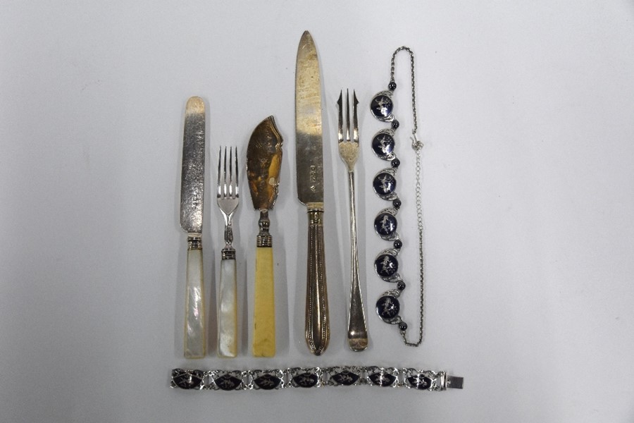 Silver cutlery and Siamese jewellery - Image 2 of 3