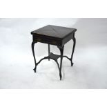 A late 19th/early 20th century stained red walnut envelope card table