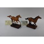Two Ltd Edition Albany Fine China Co Ltd horses