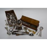 Various silver, ep and other flatware, cutlery and tableware