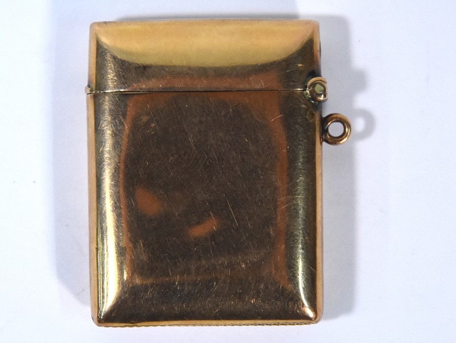 A 9ct yellow gold rectangular vesta case - Image 5 of 5