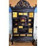 An antique Japanese Shibayama cabinet, Meiji period