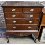 A Georgian mahogany chest on stand