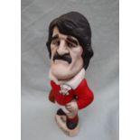 Groggs - A pottery Grogg, depicting Gerald Davies in Wales kit,