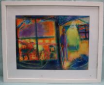 Ernest Zobole Interior scene Watercolour Signed on the reverse 28.