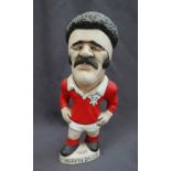 Groggs - A pottery Grogg, depicting Mervyn Davies in Wales kit,