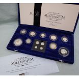 Royal Mint - The United Kingdom Millennium silver collection, to include thirteen coins,