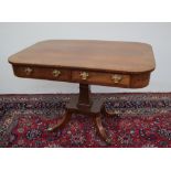 A Regency rosewood library table,