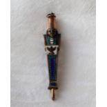 A novelty propelling pencil in the form of an Egyptian sarcophagus,