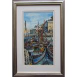 Michael Blackmore Fishing boats - Milford Haven Watercolour 36.