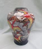 A Moorcroft pottery vase of high shouldered form, decorated in the "Flight of the Pterosaurs",