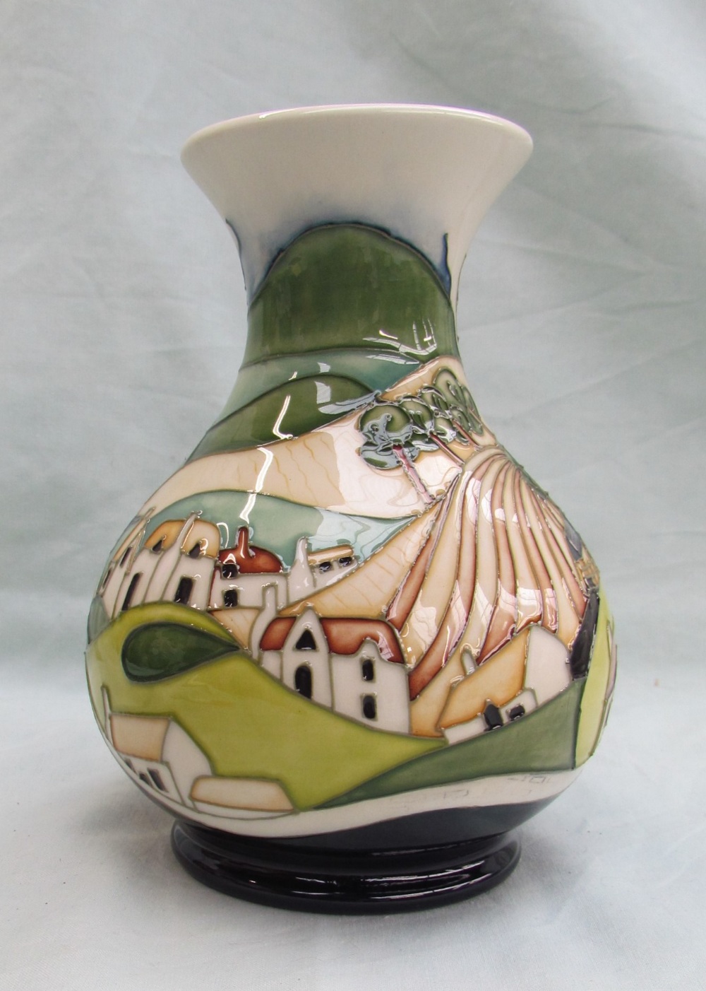 A Moorcroft pottery vase with a flared neck and baluster body decorated in the Sneem pattern, - Image 3 of 7