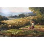 Edward A Atkyns Landscape Scene Near Dorking Oil on canvas Signed and dated 1879 60cm x 90cm