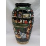A Moorcroft vase, decorated in the "Little shop" pattern, limited edition no.