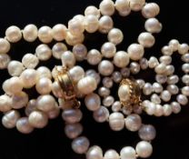 A pearl necklace,