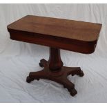 A Victorian mahogany card table,